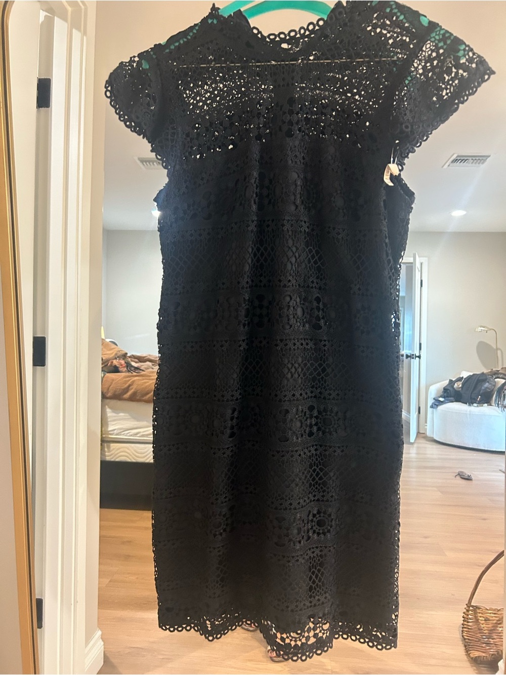Crochet lace sheath dress